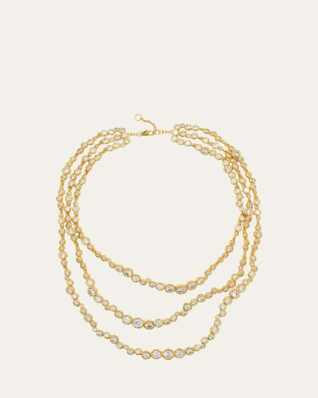 Asterales Gold CZ Layered Necklace
